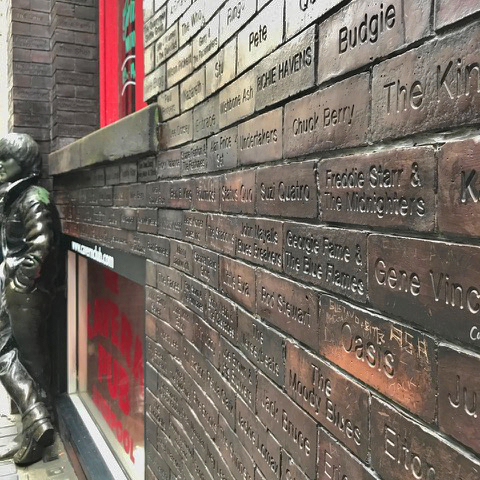 Statue of John Lennon right across Cavern Club in Mathew Street