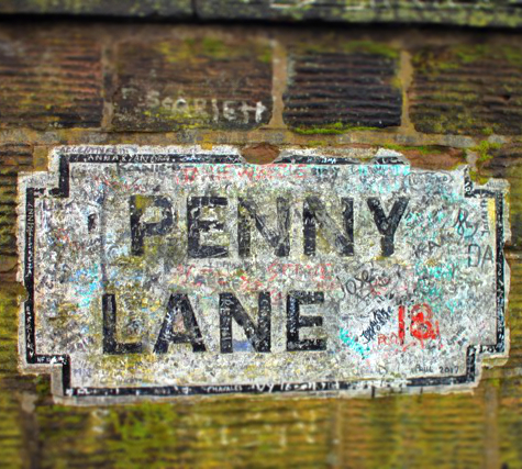 Penny Lane in Liverpool - one of the most famous street signs in the world